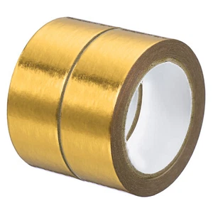 2 Roll 15mm x 5m Metallic Washi Tape Masking Foil Sticker Self Adhesive Gold - Picture 1 of 5