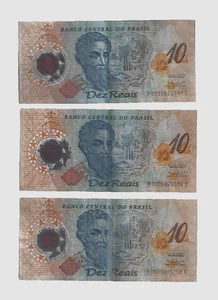 Brasil ✨2000 ... 10 Reais x 3 commemorative notes ✨ lot #2619 - Picture 1 of 2