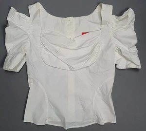 Blusa VIVIENNE WESTWOOD Etiqueta Roja 38 / Reino Unido 6 Atados Corsé-Look Bustier Top - Imagen 1 de 8