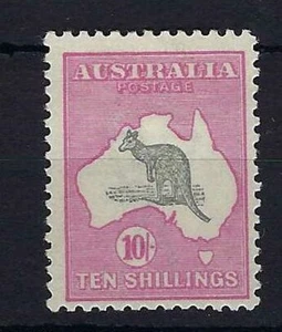 AUSTRALIA SG43a 1918 10/= GREY & BRIGHT ANILINE PINK MTD MINT (d) - Picture 1 of 1