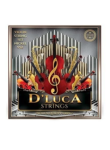 D'Luca Stainless Steel Core Flat Nickel Wound, Ball End Violin String Set 1/8 - Image 1 of 1
