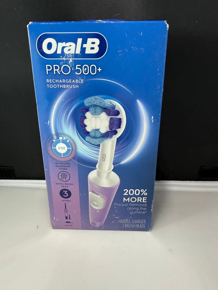Cepillo de dientes recargable Oral B Pro 500 tipo 3757 (lila) nuevo en caja Foto 1 de 4