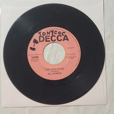 Bill Monroe ~ The Gold Rush/ Virginia Darlin' ~ Decca Bluegrass 45 RPM Record - Image 1 of 4