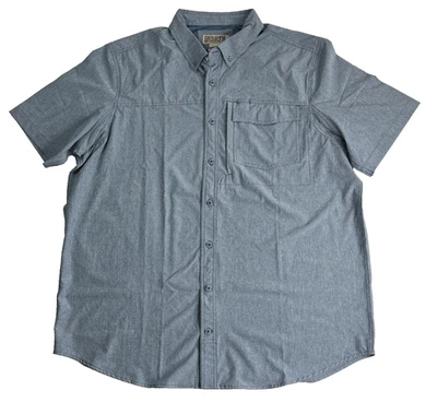 Duluth Blue Men's Sol Survivor Short Sleeve Size 2XL Tall Button Up Original Fit - Image 1 of 4