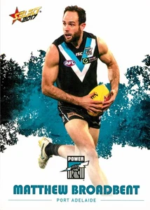 2017 Port Adelaide Power AFL Select Footy Stars Card - Matthew Broadbent - Foto 1 di 3