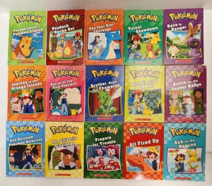 2017 2018 Pokemon Paperback Chapter Books Scholastic Kids lot of  15 like new - Picture 1 of 3