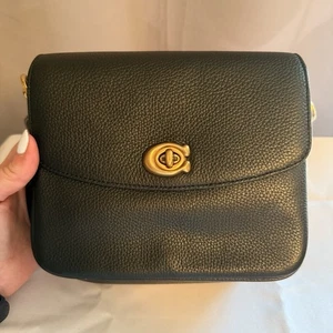 Borsa a tracolla Coach Cassie 19 in pelle con ciottoli borsa a mano nera 88346 - Foto 1 di 15