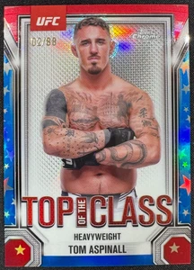 2025 Topps Chrome UFC Tom Aspinall Top Of The Class Red White & Blue Stars /88 - Picture 1 of 2