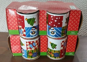 2 - 4 paquetes tazas vintage de porcelana Feliz Brite FELIZ NAVIDAD: caprichosas 10 oz. - Imagen 1 de 9