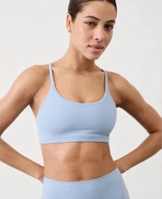 Athleta Transcend Scoop Bra A-C Heron Blue XL  #413241 NEW - Image 1 of 4