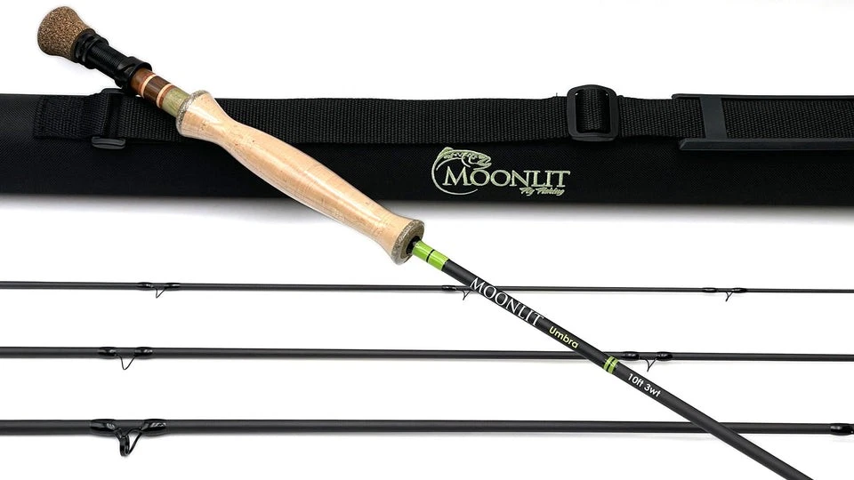 Moonlit Umbra Euro Nymph Fly Fishing Rod 5wt 10' 4pc with Case Graphite - Image 1 of 1