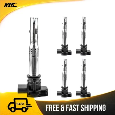 5 Pack Ignition Coil For Volkswagen Beetle Jetta 2005-2014 Audi TT RS Quattro - Image 1 of 4