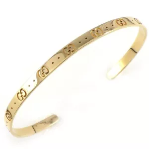 GUCCI Brazalete Icono GG Logo 750 (18K) Oro Amarillo #18 - Imagen 1 de 10