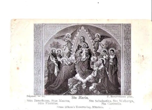 ANTICO SANTINO S. MARIA DIPINTO P BONAVENTURA FRANZ BOHAM'S KUNSTVERLAG MUNCHEN - Foto 1 di 1