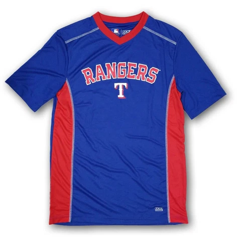 Texas Rangers MLB Men's Blue/Red Short Sleeve V-Neck Jersey New Without Tags Cover