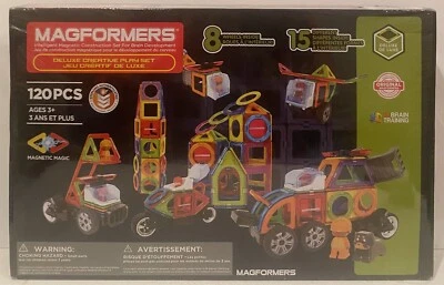 Magformers 120 piece Super Deluxe Creative Magnetic Building Set - Image 1 of 3