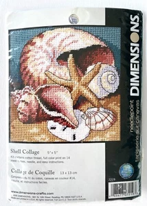 Needlepoint Mini Kit - Dimensions - Shell Collage #7219 - BRAND NEW KIT - Picture 1 of 3