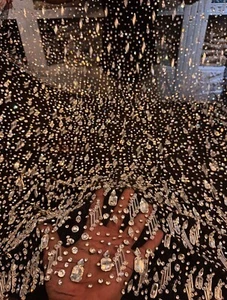 New Crystal Lace Fabric, Elegant Wedding Dress Material, Perfect for Bridal Gown - Picture 1 of 10