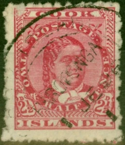 Cook Islands 1893 2 1/2d Rose-Carmine SG8a Fine Used - Bild 1 von 1