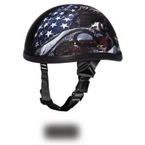Daytona Skull CAP EAGLE- W/ FLAMES USA Motorcycle Helmet by Daytona Helmets