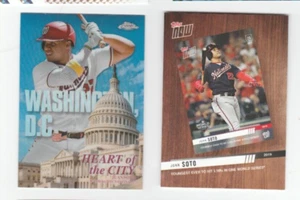 JUAN SOTO 2020 TOPPS NOW BTN-1 2022 TOPPS CHROME HEART OF THE CITY INSERT HOC-6 - Picture 1 of 2