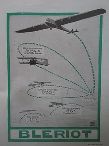 2/1924 PUB AVIONS BLERIOT TRAVERSEE MANCHE / HANRIOT THORET BISKRA HALLO AD - Imagen 1 de 2