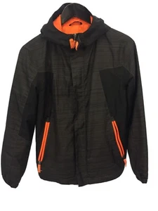 Champion Charcoal With Orange Accents Zip Up Hooded Jacket Youth SZ L(12-14) E1A - Picture 1 of 8