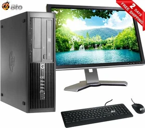HP Desktop Computer Core 2 Duo Processor 4GB 128GB SSD+500GB 17" LCD WiFi Win 10 - Picture 1 of 14
