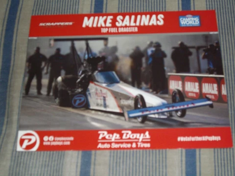 2022 MIKE SALINAS SCRAPPERS / PEP BOYS TOP FUEL NHRA POSTCARD Cover
