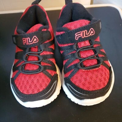FILA toddler Shoe US size 5, red & black  baby sneaker - Image 1 of 4