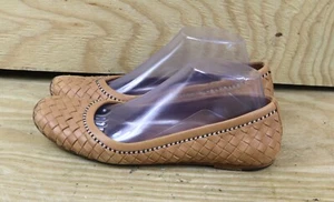 Bottega Veneta Ballet Flats 8.5 Brown Leather Intrecciato Basket Weave 39 Italy - Picture 1 of 9