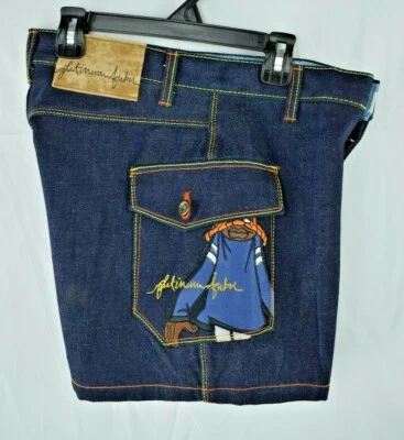 Platinum FUBU  Fat Albert "Dumb Donald" Denim Jean Shorts - Mens Size 28 (New) - Image 1 of 4