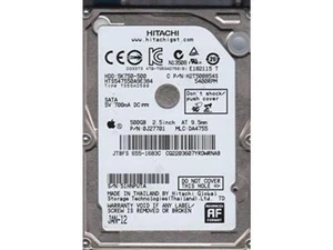 MacBook Pro A1278 Hitachi 500GB 2.5" SATA HDD Hard Drive hts547550a9e384 tested - Picture 1 of 1