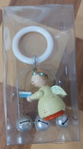 💎 RARO SONAGLIO IN ARGENTO CON ANGIOLETTO IN LEGNO - Bild 1 von 10