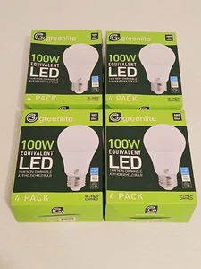 16 Pack Greenlite 100 Watt Non-Dimmable LED Light Bulbs - Picture 1 of 2
