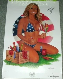 MICHELLE BAENA & DAVE NESTLER - STAMPA WHISKY E DINAMITE FIRMATA 12 X 18 - OTTIMA!! - Foto 1 di 3
