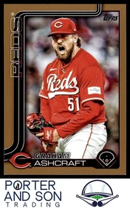 Graham Ashcraft #/2025 Gold 2025 Topps #626 Cincinnati Reds Baseball Card - Picture 1 of 2