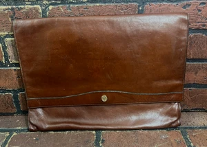 Vintage Gold-Pfeil Sport Leather Document Portfolio Briefcase W. Germany Brown - Picture 1 of 9
