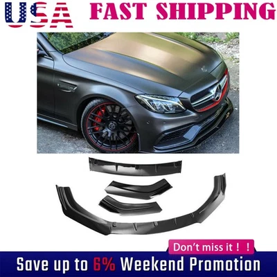 Kit de carrocería divisor alerón labial parachoques delantero negro brillante para Mercedes-Benz  Foto 1 de 4