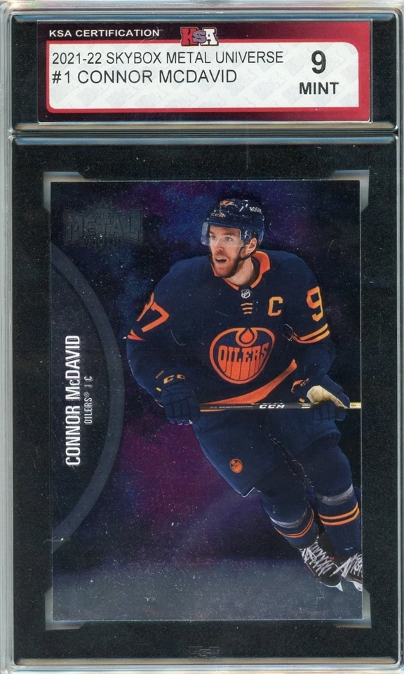 2021/22 Skybox Metal Universe Connor McDavid Graded Card #1 KSA 9 - Image 1 of 1