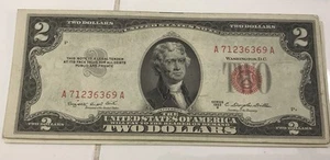 LOT OF 6 TWO $ BILL 2 1976 ,2003,1953B 2 1953 Red Seal SERIES EXACT BILLS SHOWN - Picture 1 of 6