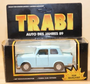 Uranium  01550 Trabi Blau mit Rückzugsmotor OVP von 1990 - Bild 1 von 8