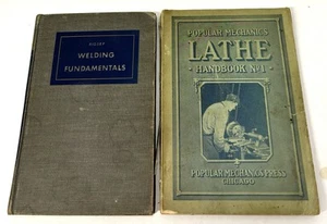 1948 Welding Fundamentals & 1925 Popular Mechanics Lathe Handbook Lot of 2 Books - Picture 1 of 14
