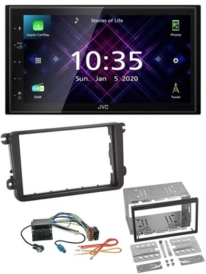 JVC DAB 2DIN MP3 Bluetooth USB Autoradio für Skoda Fabia Octavia II Rapid Roomst - Bild 1 von 4