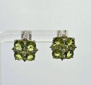 Chapal Zenray NF Peridot? (925 Sterling Silver) Stud Earrings - Picture 1 of 14