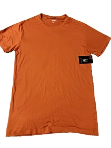 Spyder Performance Loungewear Orange Short Sleeve T-Shirt Men's Logo Medium NWT - Picture 1 of 9