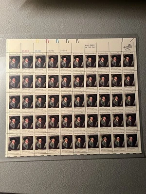 Scott #1553 US Benjamin West Full Sheet Of 50 MNH OG - Image 1 of 2