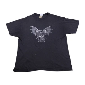 1980s Harley Davidson Skull Wings XL Pre 3D Emblem Bat T Shirt RARE! Vintage - Bild 1 von 11