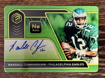 2020 Panini Elements Randall Cunningham Neon Metal Auto Autograph Eagles 4/10 - Image 1 of 2