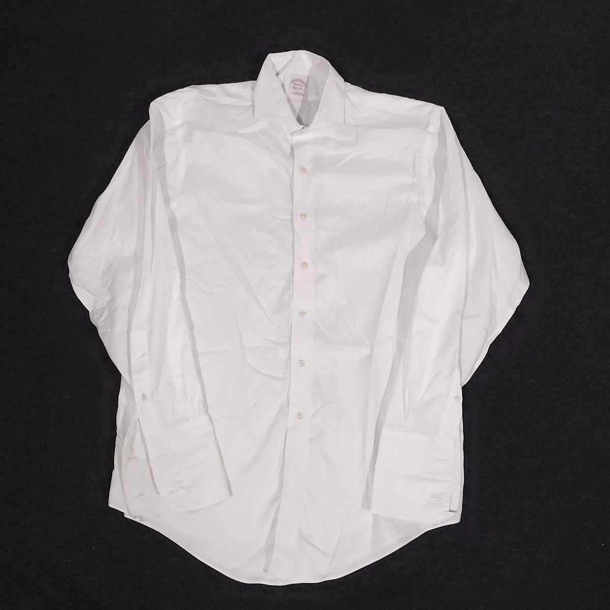 トップス Brooks Brothers MAKERS L/S White Shirt Brooks Brothers Shirt Sz 18 Makers White Blue Striped Long